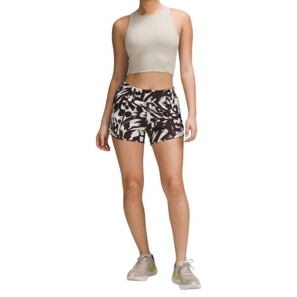 Lululemon Hotty Hot High-Rise Short 4" *Monarch Bloom Bone Espresso/Bone - Picture 10 of 10